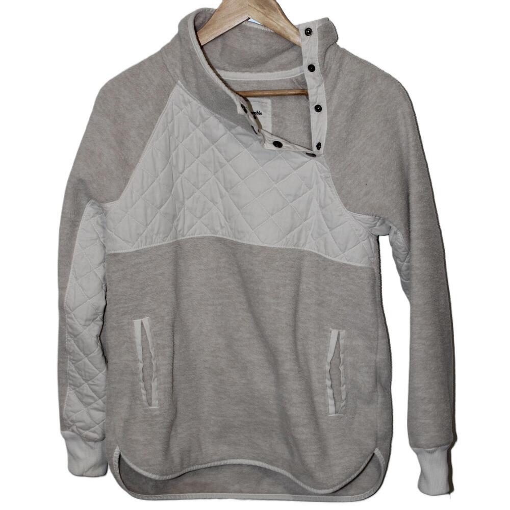 Womens Abercrombie & Fitch Cream Sherpa Fleece Sweatshirt Teddy Jacket Size M